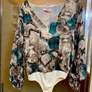 Buddy Love Jackie snake eyes bodysuit . Size S